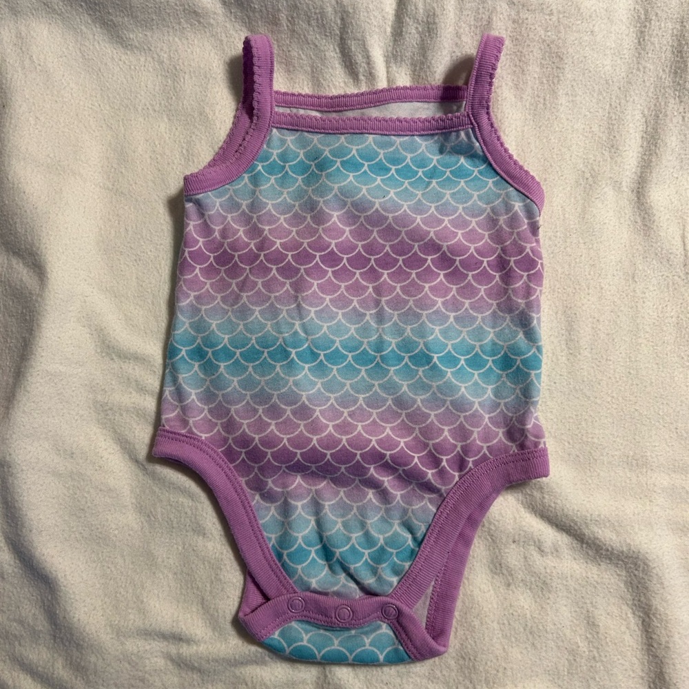 Garanimals Purple and Blue Scallop Bodysuit